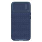 For iPhone 14 Plus  NILLKIN 3D Textured Camshield PC + TPU Phone Case(Blue) - 1