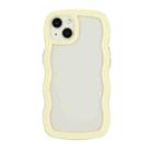 For iPhone 14 Plus  Candy Color Wave TPU Clear PC Phone Case(Yellow) - 1