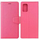 For Galaxy S20 Silk Texture Horizontal Flip Leather Case with Holder & Card Slots & Wallet & Photo Frame(Rose Red) - 1