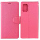 For Galaxy S20 Silk Texture Horizontal Flip Leather Case with Holder & Card Slots & Wallet & Photo Frame(Rose Red) - 1