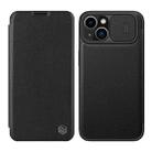 For iPhone 14 NILLKIN QIN Series Pro Leather Phone Case(Black) - 1