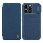 For iPhone 14 Pro NILLKIN QIN Series Pro Leather Phone Case(Blue) - 1