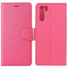 For OPPO A91 / F15 Silk Texture Horizontal Flip Leather Case with Holder & Card Slots & Wallet & Photo Frame(Rose Red) - 1