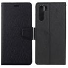 For OPPO A91 / F15 Silk Texture Horizontal Flip Leather Case with Holder & Card Slots & Wallet & Photo Frame(Black) - 1