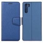 For OPPO A91 / F15 Silk Texture Horizontal Flip Leather Case with Holder & Card Slots & Wallet & Photo Frame(Blue) - 1