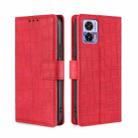 For Motorola Edge 30 Neo Skin Feel Crocodile Magnetic Clasp Leather Phone Case(Red) - 1