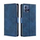 For Motorola Edge S30 Pro 5G/Edge 30 Fusion Skin Feel Crocodile Magnetic Clasp Leather Phone Case(Blue) - 1