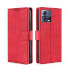 For Motorola Edge S30 Pro 5G/Edge 30 Fusion Skin Feel Crocodile Magnetic Clasp Leather Phone Case(Red) - 1