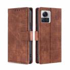 For Motorola Edge X30 Pro 5G/Edge 30 Ultra Skin Feel Crocodile Magnetic Clasp Leather Phone Case(Brown) - 1