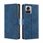 For Motorola Edge X30 Pro 5G/Edge 30 Ultra Skin Feel Crocodile Magnetic Clasp Leather Phone Case(Blue) - 1