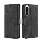 For Sony Xperia 5 IV Skin Feel Crocodile Magnetic Clasp Leather Phone Case(Black) - 1