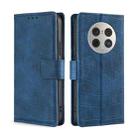 For Huawei Mate 50 Pro Skin Feel Crocodile Magnetic Clasp Leather Phone Case(Blue) - 1