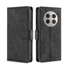 For Huawei Mate 50 Pro Skin Feel Crocodile Magnetic Clasp Leather Phone Case(Black) - 1