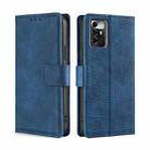 For ZTE Blade A72 5G Skin Feel Crocodile Magnetic Clasp Leather Phone Case(Blue) - 1