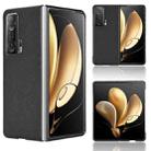 For Honor Magic V Cross Texture Phone Case(Black) - 1