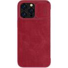 For iPhone 14 Pro NILLKIN QIN Series Pro Crazy Horse Texture Leather Case(Red) - 1