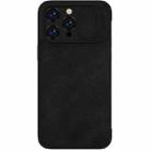 For iPhone 14 Pro NILLKIN QIN Series Pro Crazy Horse Texture Leather Case(Black) - 1