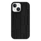 For iPhone 14 3D Ice Cubes Liquid Silicone Phone Case(Black) - 1
