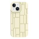 For iPhone 14 3D Ice Cubes Liquid Silicone Phone Case(Beige) - 1