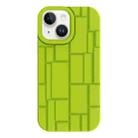 For iPhone 14 3D Ice Cubes Liquid Silicone Phone Case(Green) - 1