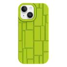 For iPhone 14 Plus  3D Ice Cubes Liquid Silicone Phone Case(Green) - 1