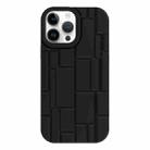 For iPhone 14 Pro 3D Ice Cubes Liquid Silicone Phone Case(Black) - 1