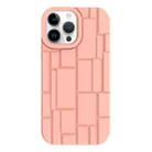 For iPhone 14 Pro 3D Ice Cubes Liquid Silicone Phone Case(Pink) - 1