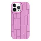 For iPhone 14 Pro 3D Ice Cubes Liquid Silicone Phone Case(Purple) - 1