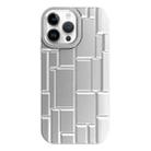 For iPhone 14 Pro 3D Ice Cubes Liquid Silicone Phone Case(Silver) - 1