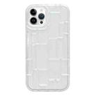 For iPhone 14 Pro 3D Ice Cubes Liquid Silicone Phone Case(Transparent) - 1
