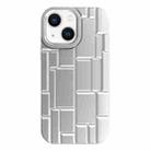 For iPhone 13 3D Ice Cubes Liquid Silicone Phone Case(Silver) - 1