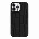 For iPhone 13 Pro 3D Ice Cubes Liquid Silicone Phone Case(Black) - 1