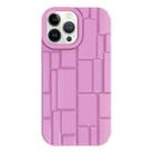 For iPhone 13 Pro 3D Ice Cubes Liquid Silicone Phone Case(Purple) - 1