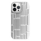 For iPhone 13 Pro 3D Ice Cubes Liquid Silicone Phone Case(Silver) - 1