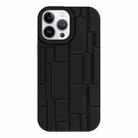 For iPhone 13 Pro Max  3D Ice Cubes Liquid Silicone Phone Case(Black) - 1