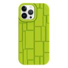 For iPhone 13 Pro Max  3D Ice Cubes Liquid Silicone Phone Case(Green) - 1