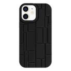 For iPhone 12 / 12 Pro 3D Ice Cubes Liquid Silicone Phone Case(Black) - 1