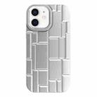 For iPhone 12 / 12 Pro 3D Ice Cubes Liquid Silicone Phone Case(Silver) - 1