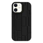 For iPhone 11 3D Ice Cubes Liquid Silicone Phone Case(Black) - 1