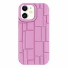 For iPhone 11 3D Ice Cubes Liquid Silicone Phone Case(Purple) - 1