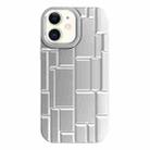 For iPhone 11 3D Ice Cubes Liquid Silicone Phone Case(Silver) - 1