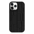 For iPhone 11 Pro Max 3D Ice Cubes Liquid Silicone Phone Case(Black) - 1