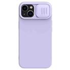For iPhone 14 NILLKIN CamShield MagSafe Liquid Silicone Phone Case(Purple) - 1