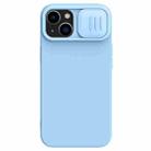 For iPhone 14 NILLKIN CamShield MagSafe Liquid Silicone Phone Case (Sky Blue) - 1
