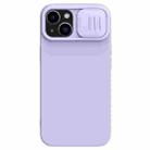 For iPhone 14 Plus  NILLKIN CamShield MagSafe Liquid Silicone Phone Case(Purple) - 1