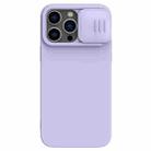 For iPhone 14 Pro NILLKIN CamShield MagSafe Liquid Silicone Phone Case(Purple) - 1