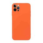 For iPhone 14 Pro Straight Edge Solid Color TPU Shockproof Phone Case(Orange) - 1