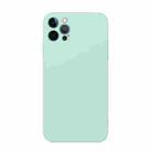 For iPhone 14 Pro Max Straight Edge Solid Color TPU Shockproof Phone Case(Light Cyan) - 1