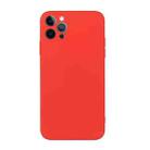 For iPhone 14 Pro Max Straight Edge Solid Color TPU Shockproof Phone Case(Red) - 1