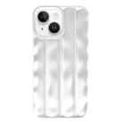 For iPhone 14 3D Stripe TPU Phone Case(Silver) - 1